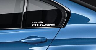 Powered By Dodge Decal Sticker logo USA RAM SRT HEMI MOPAR Coppia