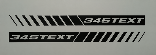 345 Hemi SRT8 Style Custom TEXT Strobe Pair — Adesivo in vinile (cofano) per Dodge Charger
