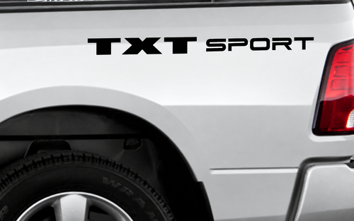 Adesivo in vinile TXT SPORT coppia per fiancate per Dodge Ram 1500