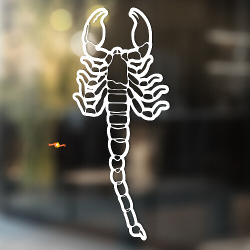 Adesivo Universale in Vinile Contorno Scorpione del Deserto