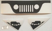 JEEP WRANGLER Decalcomanie per adesivi di ricambio per parabrezza (JK, TJ), griglia e angolo, replica
 7