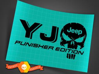 Decalcomania per auto camion - (2) YJ JEEP Punisher EDITION - Decalcomania in vinile Vinile per esterni