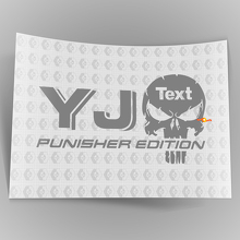 Adesivo in Vinile Personalizzato Edizione Punisher Coppia per Jeep YJ 2