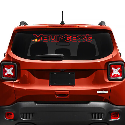 Adesivo Grafico Lettere Personalizzate Finestrino Posteriore Parafango Parabrezza per Jeep Renegade