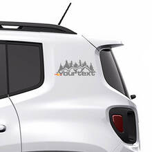 Adesivo in Vinile Personalizzato Montagne Foresta Grafica 2 per Jeep Renegade 2