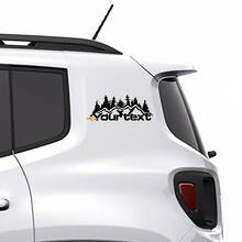 Adesivo in Vinile Personalizzato Montagne Foresta Grafica 2 per Jeep Renegade 3