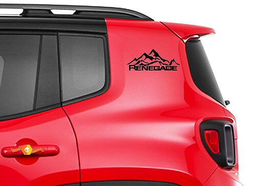 Adesivo in Vinile per Porta Set di Grafiche Laterali 2 per Jeep Renegade