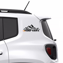 Adesivo Vinil Personalizzato Testo Montagne Grafica per Jeep Renegade_3