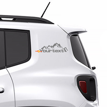Adesivo Vinile Personalizzato Testo Montagne Grafica 2 per Jeep Renegade 2