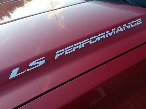 Decalcomanie adesive per cofano LS,LS3,LS6 PERFORMANCE per Chevy, GMC, Silverado, Sierra
