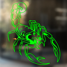Adesivo Universale in Vinile con Contorno Scorpione a Coda Sollevata_2