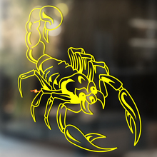 Adesivo Universale in Vinile con Contorno Scorpione a Coda Sollevata_4
