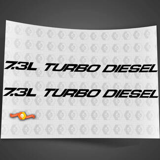 Decalcomanie per adesivi per finestre con cappuccio turbo diesel da 7,3 litri Adatto a Ford F250 F350