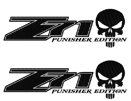 Adesivi laterali in vinile edizione Z71 Punisher per Chevy Silverado