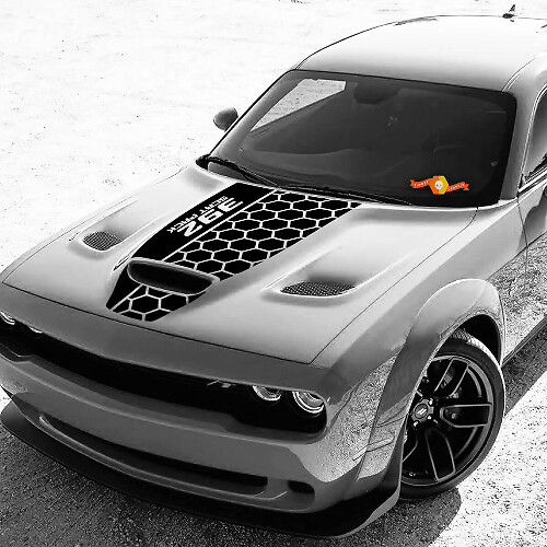 Adesivo in vinile a nido d’ape per cofano Dodge Challenger