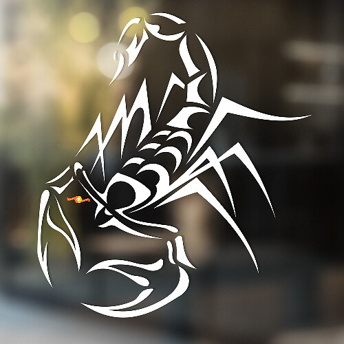 Adesivo Vinil Universale Stile Tribale Linee Sottili Scorpion