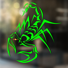 Adesivo Vinil Universale Stile Tribale Linee Sottili Scorpion_3