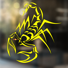 Adesivo Vinil Universale Stile Tribale Linee Sottili Scorpion_4