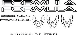 1985-90 Firebird Formula Decal SET Confezione da 9 pezzi
