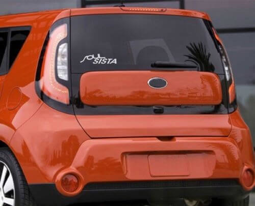 Adesivo in Vinile per Finestrino Posteriore Soul Sista per Kia Soul