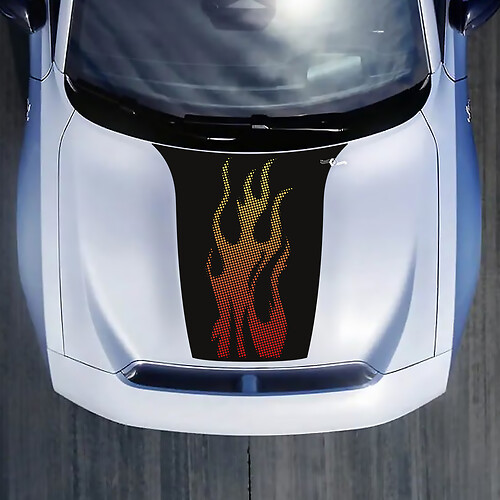 Adesivo per decalcomanie per gradiente di Flame Flame per Dodge Caricatore elettrico
