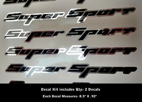 2 adesivi Super Sport Decalcomanie Rally Sport Chevy Camaro Chevrolet SS WOW 0012
