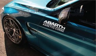 Coppia Fiat 500 Abarth Sport Martini Racing Porte Laterali Decal Sticker  Strisce Ruote