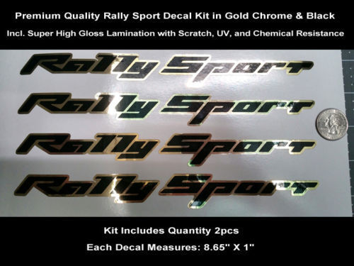 Kit decalcomanie adesivi RS SS Rally Sport 2 pezzi Camaro Gold Chrome Hood Scoop 0115
