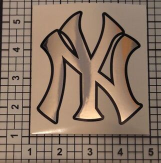 Yankees Decal Baseball Adesivo grafico nero cromato