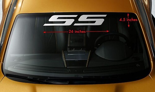 Adesivo decalcomania in vinile per striscione SS per parabrezza f/CHEVY CHEVROLET CAMARO IMPALA COBALT

