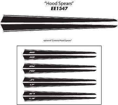 HOOD SPEARS Adesivi grafici in vinile Decalcomanie Strisce Vinile di qualità premium 2013-2015 Camaro
