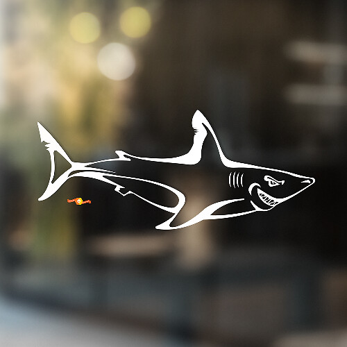 Adesivo Universale in Vinile Smiling Shark