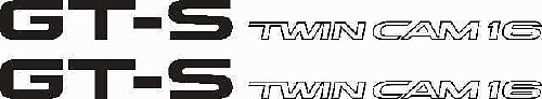 Set Adesivi Laterali in Vinile GT-S Twin Cam 16 per Toyota Corolla AE86