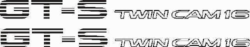 Set di decalcomanie laterali in vinile GT-S Twin Cam 16 Strobe per Toyota Corolla AE86