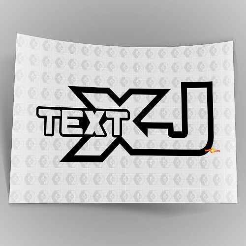 Jeep XJ - Nero - Decalcomania in vinile Adesivo Off Road Cherokee Trails Rock Crawling 4x4