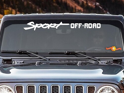 Adesivo in Vinile per Parabrezza Sport Off Road per Jeep Wrangler