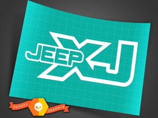 Jeep XJ - Qualsiasi colore - Decalcomania in vinile Adesivo Off Road Cherokee Trails Rock Crawling 4x4
