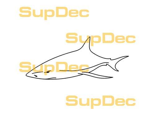 Adesivo murale per finestra da bagno in vinile con design di squalo rimovibile #3
