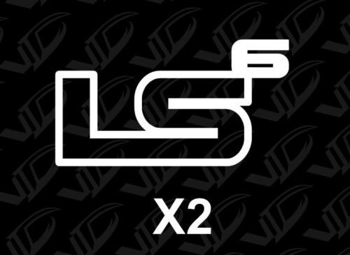 LS6 - Due adesivi in ​​vinile bianco - Corvette CTS-V ctsv LS LSX
