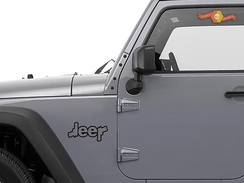 Adesivo vinilico a contorno stile pistola per Jeep Wrangler Cherokee Renegade