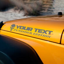 Adesivo in Vinile con Testa di Punisher Personalizzato per Cappuccio per Jeep Wrangler TJ LJ JK JKU_2