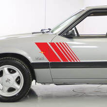 Kit di Adesivi a Strisce Laterali Sbiadite a Lampi per Ford Mustang 1979-93 3