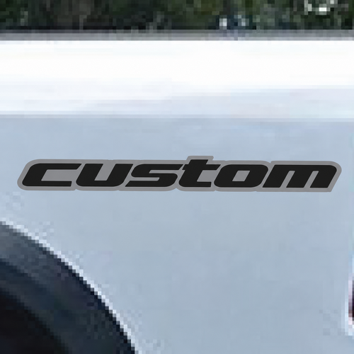 Adesivo in vinile personalizzato con scritta a due colori a coppia per comodino per Dodge Ram 1500