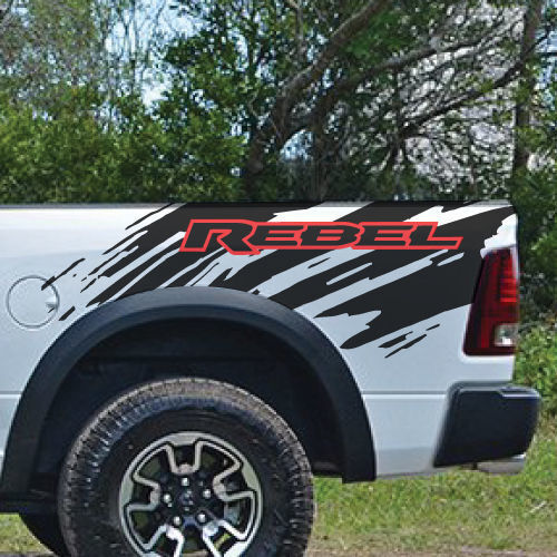 Kit Adesivi Laterali Posteriori Rebel Splash per Dodge Ram