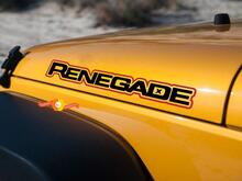 2 pezzi RENEGADE 2 colori adesivo per cofano decalcomania grafica per parafango JEEP WRANGLER RENEGADE
 2