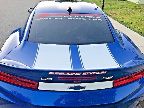 Decalcomanie adesive Redline Edition 2018 per Silverado, Camaro, Cruze, Malibu, Colorado, Trax
