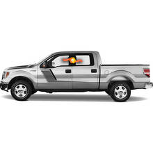 Adesivi Grafici Strisce Laterali Platino Duo Colore in Vinile per Ford F-150_2