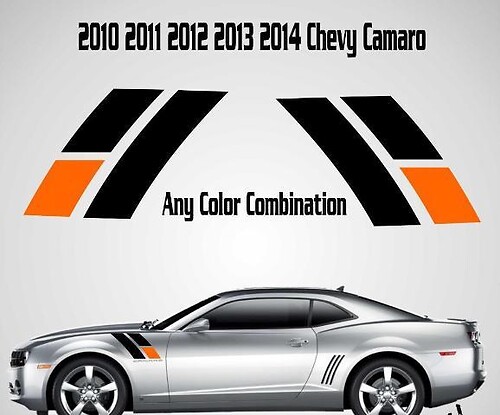 2010 2011 2012 2013 2014 45° anniversario Chevy Camaro strisce parafango adesivo decalcomania SS 2
