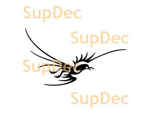 Adesivo per bagno con finestra in vinile con uccelli, adesivo rimovibile n. 1
