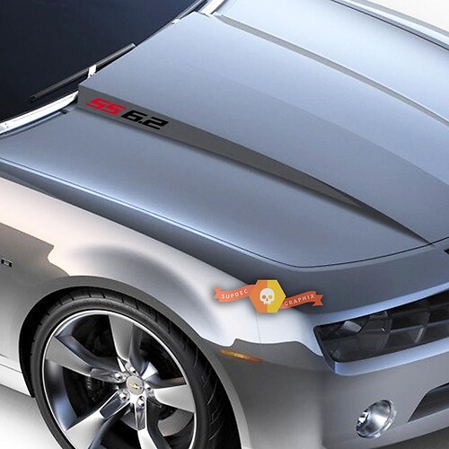 Decalcomanie per adesivi per cofano Camaro SS6.2 2010-2015 - Coppia (adatto per: Camaro)
